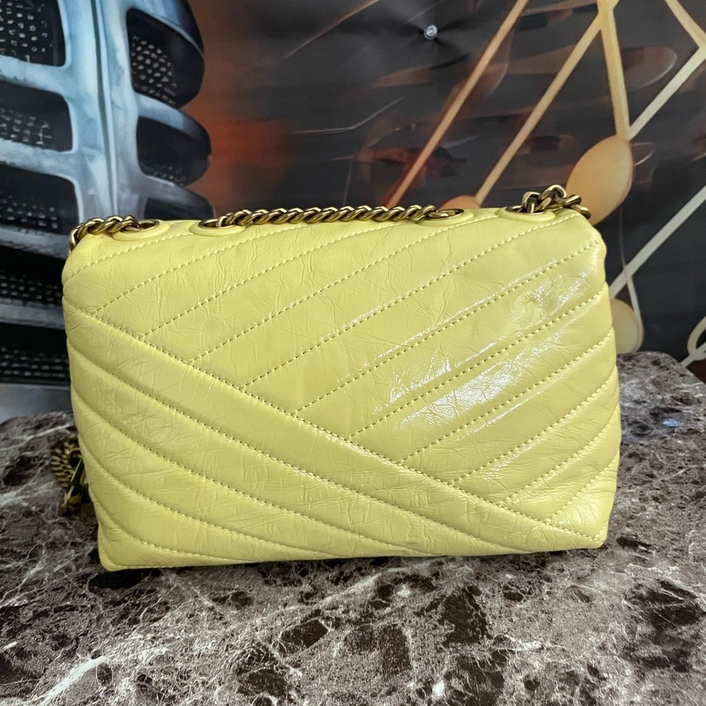 Tory Burch Gold and Yellow Quilted Mini Bag - Picture 6 of 8